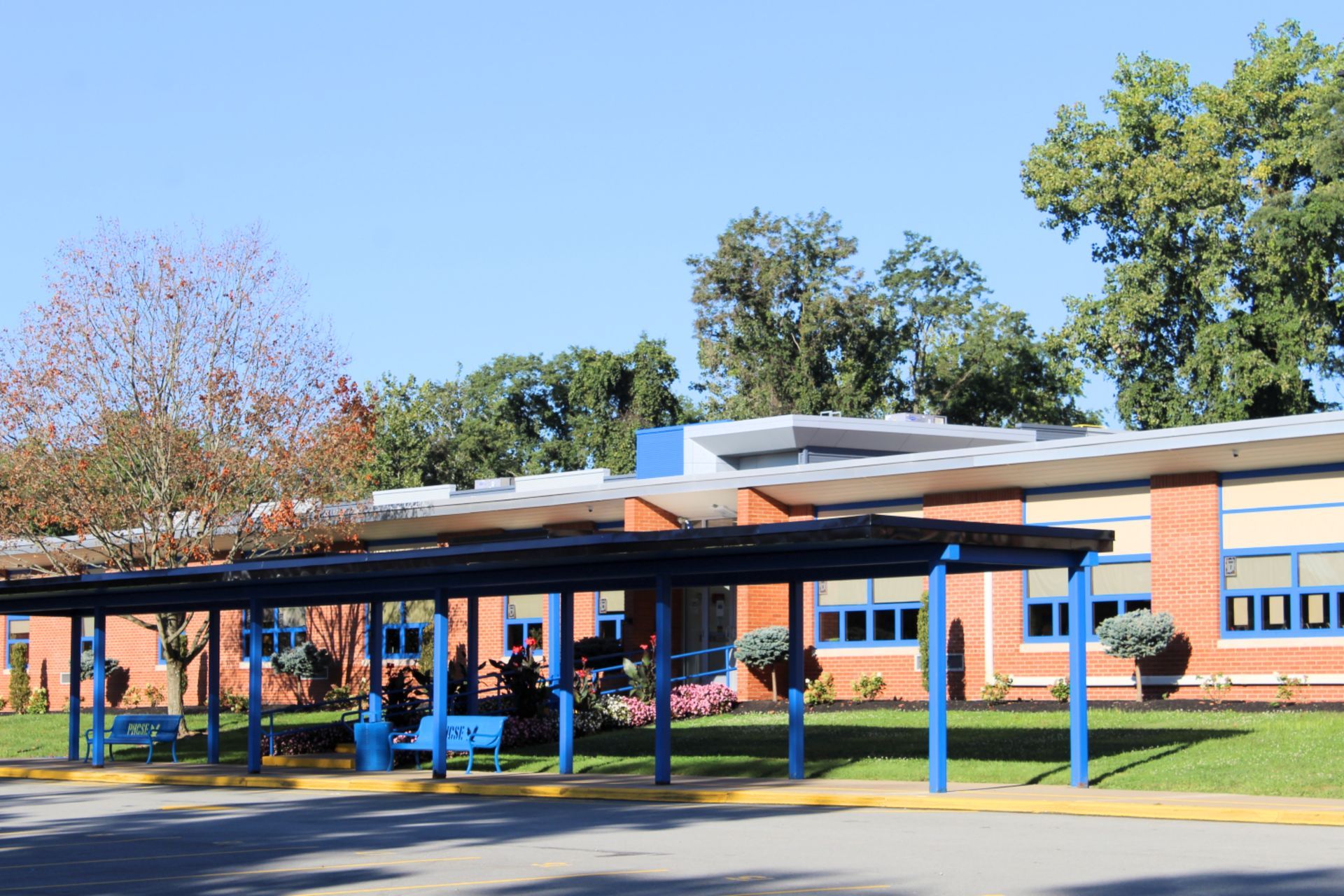 Front view of the PHCSE school building