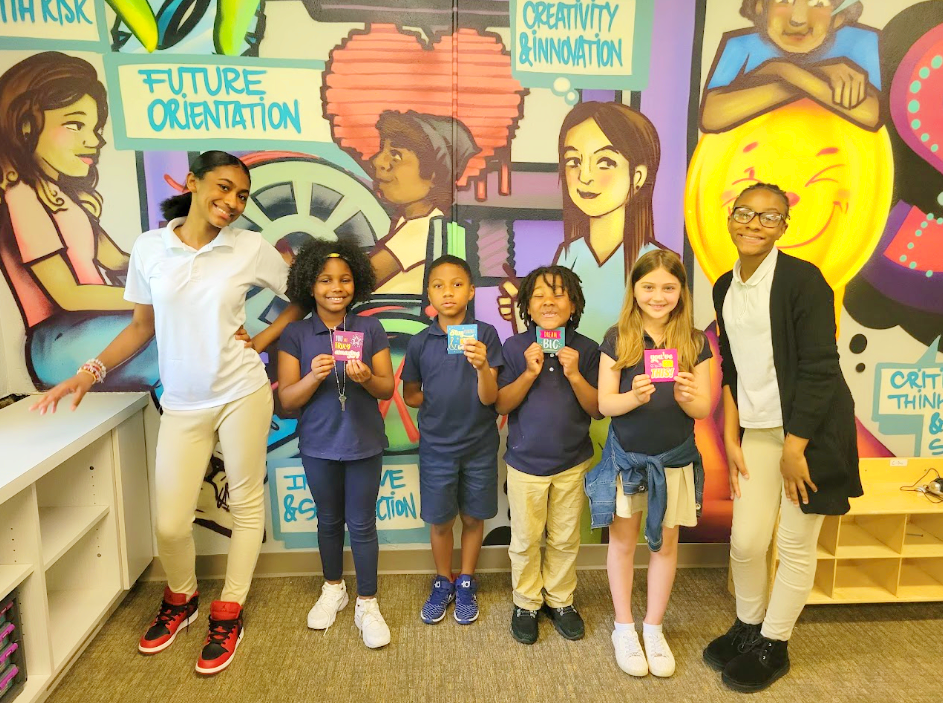 Visitors touring the Penn Hills Charter School of Entrepreneurship